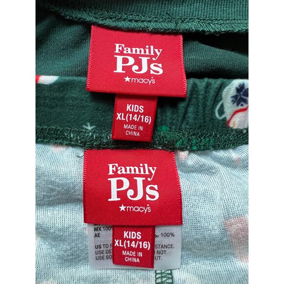 FAMILY PAJAMAS MACY'S BIG KIDS 2P ELFING CHRISTMAS HOLIDAY PJS SET SIZE 14-16 - Picture 5 of 6
